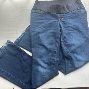 Old Navy 2012 Skinny Flare Maternity Knit Panel Jeans Low Rise Good Cond Size 8M